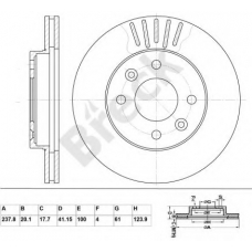 BR 327 VA100 BRECK Тормозной диск