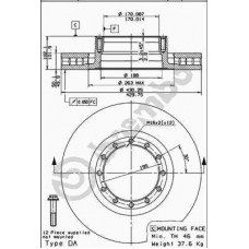 09.6739.20 BREMBO Тормозной диск