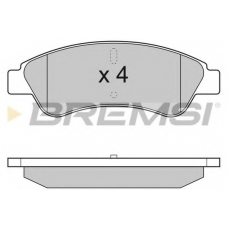 BP3286 BREMSI Комплект тормозных колодок, дисковый тормоз