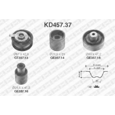 KD457.37 SNR Комплект ремня грм