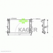 31-2694 KAGER Радиатор, охлаждение двигателя