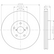 8DD 355 117-861 HELLA Тормозной диск