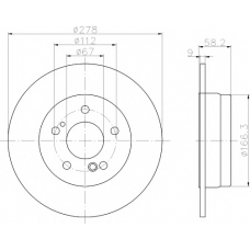 8DD 355 122-162 HELLA PAGID Тормозной диск