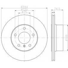 8DD 355 112-661 HELLA PAGID Тормозной диск