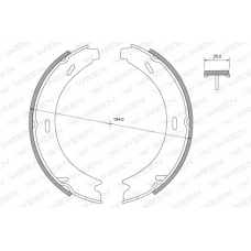 152-2397 WEEN Комплект тормозных колодок, стояночная тормозная с