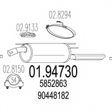 01.94730 MTS Глушитель выхлопных газов конечный