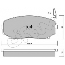 822-872-0 CIFAM Комплект тормозных колодок, дисковый тормоз