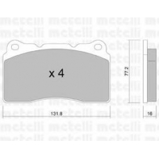 22-0288-1 METELLI Комплект тормозных колодок, дисковый тормоз