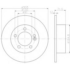 8DD 355 117-141 HELLA Тормозной диск