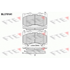 BL2701A1 FTE Комплект тормозных колодок, дисковый тормоз