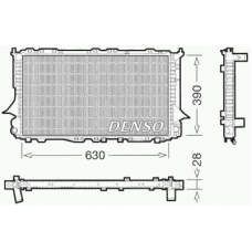 DRM02006 DENSO Радиатор, охлаждение двигателя