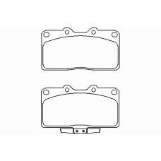 P 54 019 BREMBO Комплект тормозных колодок, дисковый тормоз