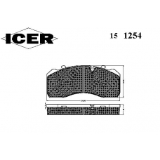 151254 ICER Комплект тормозных колодок, дисковый тормоз