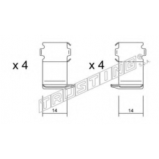 KIT.055 TRUSTING Комплектующие, колодки дискового тормоза