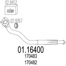 01.16400 MTS Труба выхлопного газа