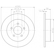 8DD 355 107-901 HELLA PAGID Тормозной диск