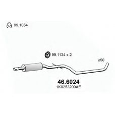 46.6024 ASSO Средний глушитель выхлопных газов