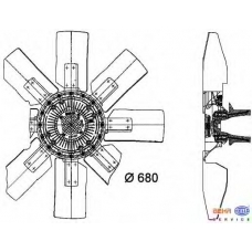 8MV 376 727-341 HELLA Вентилятор, охлаждение двигателя