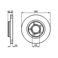 0 986 478 869 BOSCH Тормозной диск