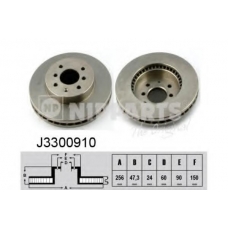 J3300910 NIPPARTS Тормозной диск