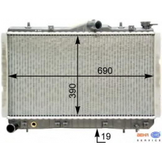 8MK 376 763-001 HELLA Радиатор, охлаждение двигателя