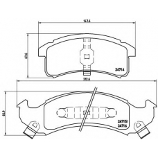 P 07 002 BREMBO Комплект тормозных колодок, дисковый тормоз