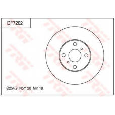 DF7202 TRW Тормозной диск