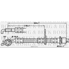 BBH7270 BORG & BECK Тормозной шланг