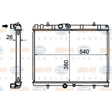 8MK 376 700-521 HELLA Радиатор, охлаждение двигателя