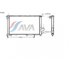 FT2098 AVA Радиатор, охлаждение двигателя