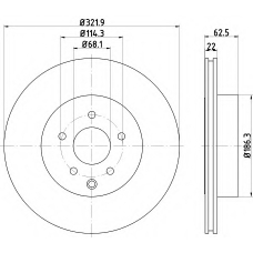 8DD 355 120-551 HELLA Тормозной диск