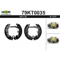 79KT0035 ICER Комплект тормозных колодок