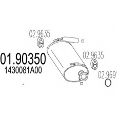 01.90350 MTS Глушитель выхлопных газов конечный