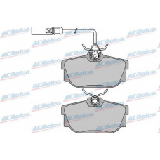 AC611981D AC Delco Комплект тормозных колодок, дисковый тормоз