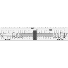 BBH6700 BORG & BECK Тормозной шланг