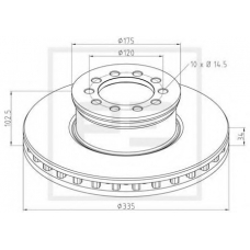 016.662-00A PE Automotive Тормозной диск