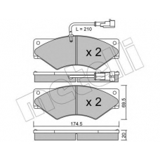 22-0849-1 METELLI Комплект тормозных колодок, дисковый тормоз