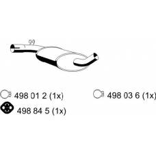122238 ERNST Средний глушитель выхлопных газов