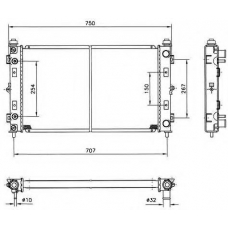 50232 NRF Радиатор, охлаждение двигателя