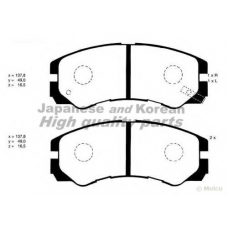 1080-9009 ASHUKI Комплект тормозных колодок, дисковый тормоз