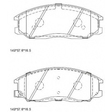 KD9721 ASIMCO Комплект тормозных колодок, дисковый тормоз