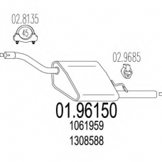 01.96150 MTS Глушитель выхлопных газов конечный