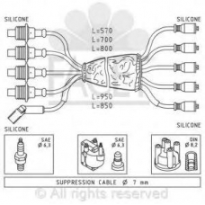 4.9038 FACET Ккомплект проводов зажигания