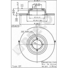 BS 7119 BRECO Тормозной диск