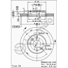 09.7292.34 BREMBO Тормозной диск