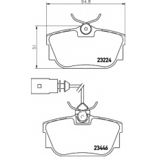 8DB 355 018-591 HELLA Комплект тормозных колодок, дисковый тормоз