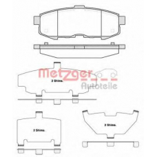 1160.00 METZGER Комплект тормозных колодок, дисковый тормоз