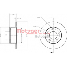 6110017 METZGER Тормозной диск