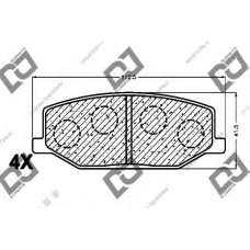 BP1116 DJ PARTS Комплект тормозных колодок, дисковый тормоз