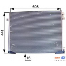 8FC 351 303-591 HELLA Конденсатор, кондиционер